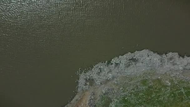 Mountain Lake, Vista satélite da Terra — Vídeo de Stock