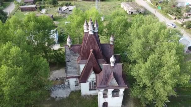 Vue aérienne de l'Eglise orthodoxe russe en Arménie — Video