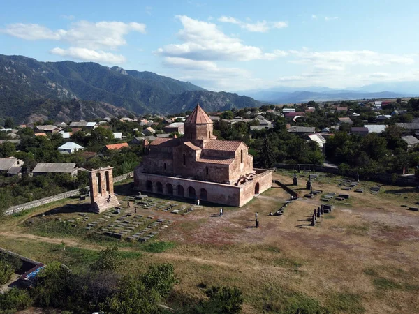 Vista Aérea Sobre Igreja Cristã Gyumri Armênia — Fotografia de Stock