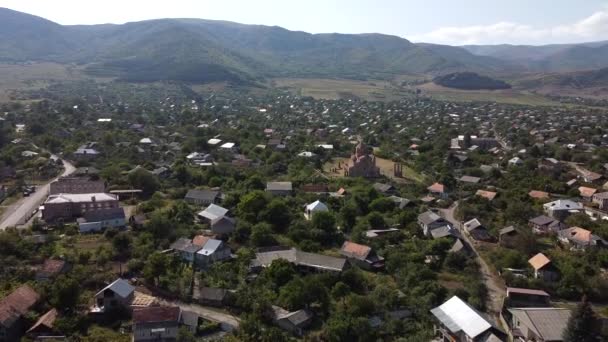 Veduta aerea della Chiesa cristiana antica, Gyumri, Armenia — Video Stock