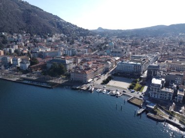 Venedik, İtalya 'daki tarihi limanın insansız hava aracı görüntüleri.