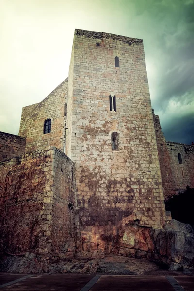 Mittelalterliche Burg in der Stadt Peniscola, Spanien — Stockfoto