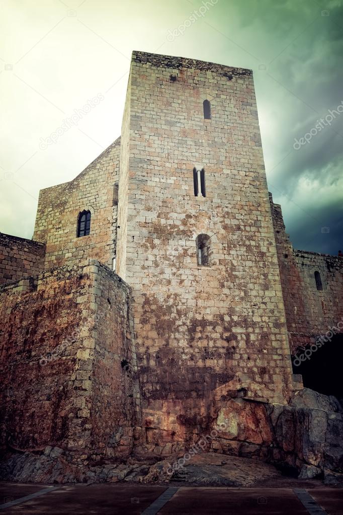 Medieval castle in the town of Peniscola, Spain