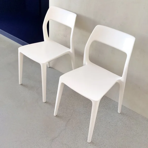 White chairs with modern design — Stock Photo, Image