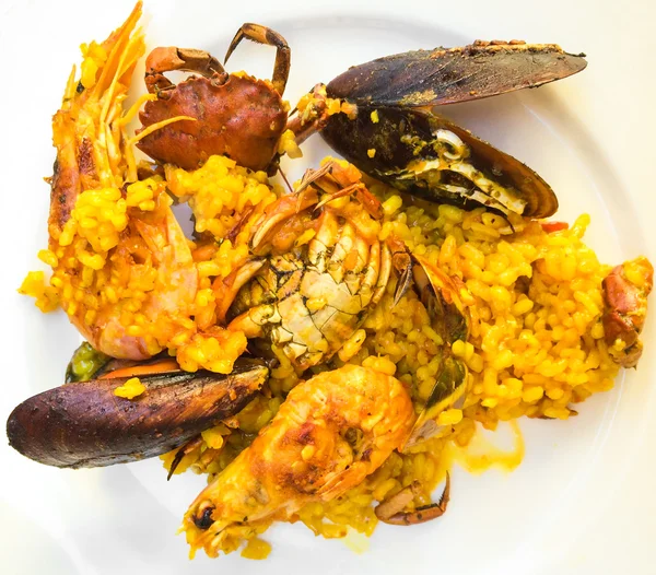 Seafood paella — Stock Photo, Image