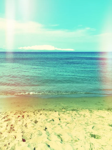Deniz ve plaj, retro görüntü — Stok fotoğraf