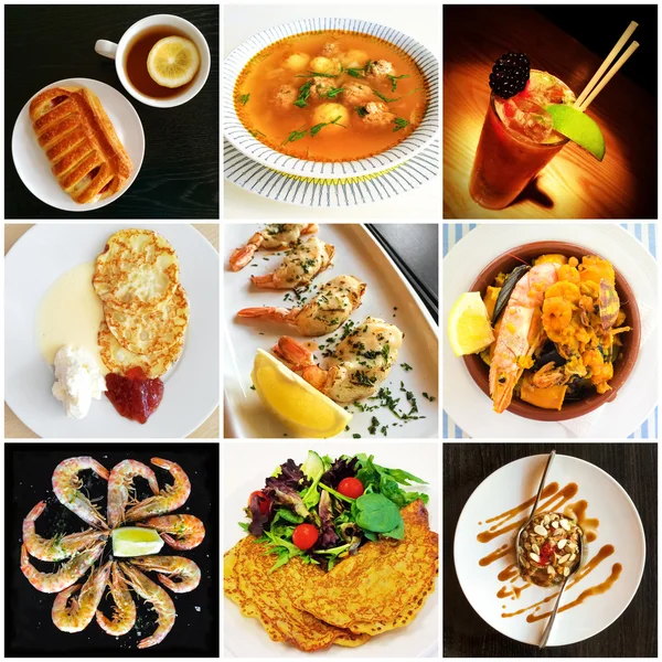Cuisine of different countries collage — Stock Photo, Image