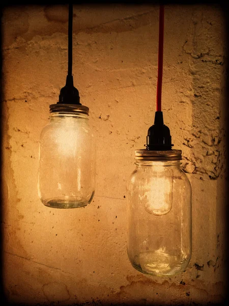 Vintage style pendant lights — Stock Photo, Image