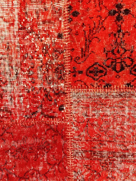 红色拼布地毯 — 图库照片