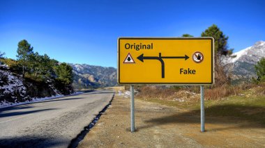 Sokak Imza yönü orijinal karşı Fake