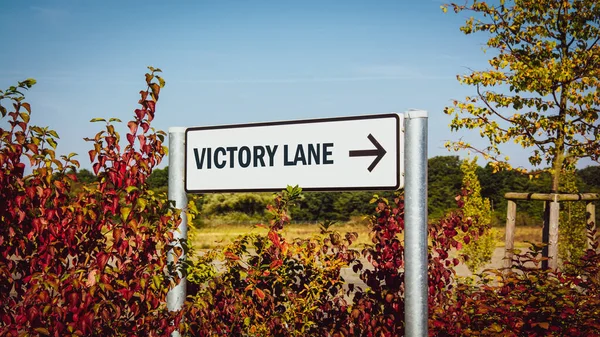 Calle Firme Camino Dirección Victory Lane — Foto de Stock