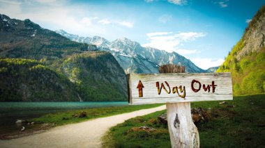 Sokak çıkış yolu yön Işareti