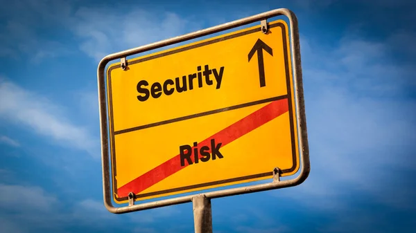 Street Sign Direction Way Security Risk — Stock Photo, Image