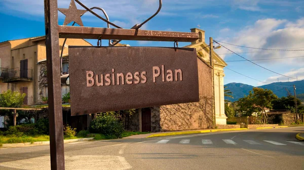 Street Sign Direction Way Business Plan — Stock Photo, Image