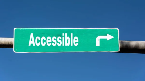 Street Sign Modo Direzione Accessibile — Foto Stock