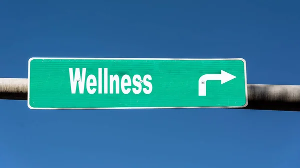 Street Sign Direction Way Wellness — Stock Photo, Image