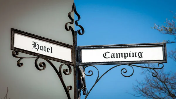 Signe Rue Chemin Camping Hôtel — Photo