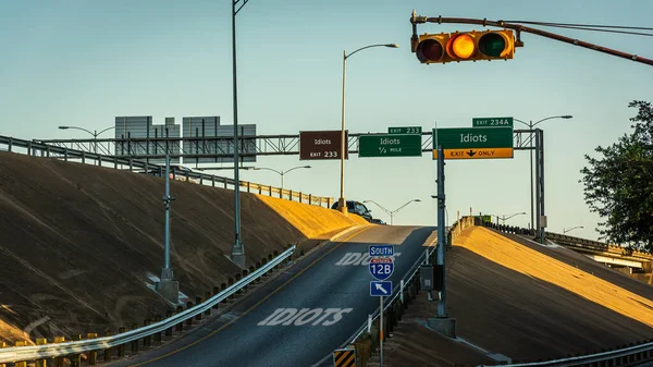 Calle Firmar Dirección Camino Los Idiotas —  Fotos de Stock