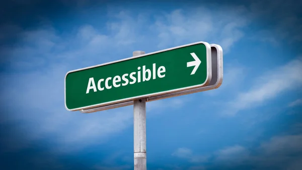 Street Sign Direction Way Accessible — Stock Photo, Image