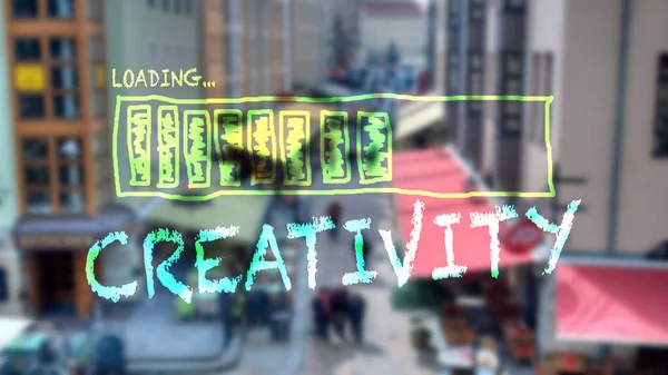 Straat Teken Richting Weg Naar Creativiteit — Stockfoto
