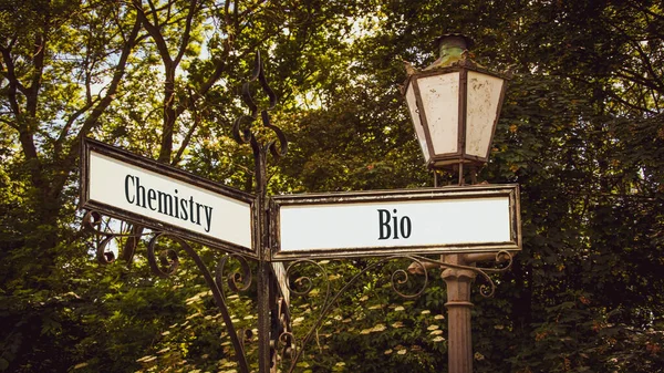 Street Sign Direction Way Bio Chemistry — Stock Photo, Image