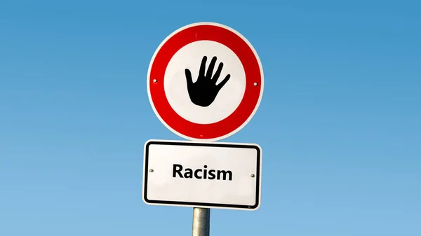 Rue Signe Voie Intégration Contre Racisme — Photo