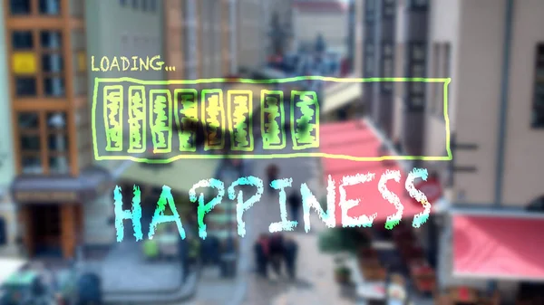 街路は幸福への道を示す — ストック写真