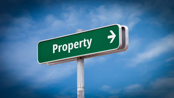 Street Sign Direction Way Property — Stock Photo, Image