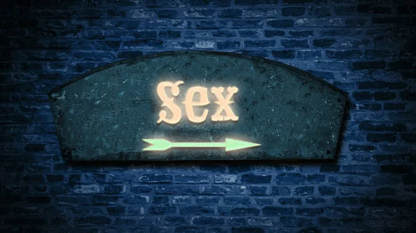Street Sign Irány Módja Sex — Stock Fotó