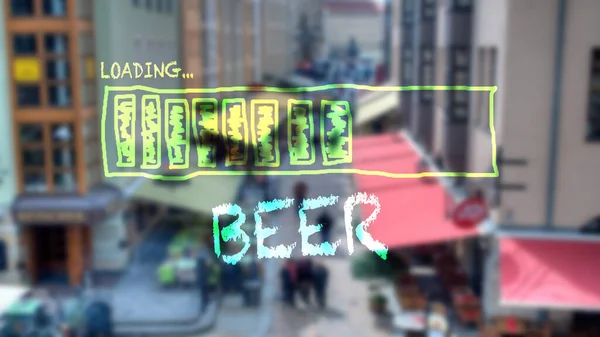 Street Sign Direction Way Beer — Stock Photo, Image