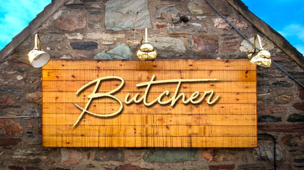 Sokak İmza Kasap Için Yön Yolu