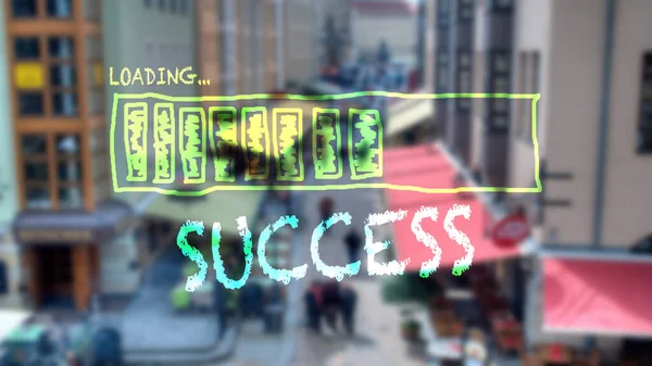Straat Teken Richting Weg Naar Successs — Stockfoto
