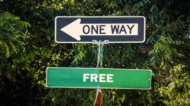 Sokak ücretsiz yön Işareti