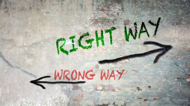 Sokak Işareti doğru yol karşı yanlış yol