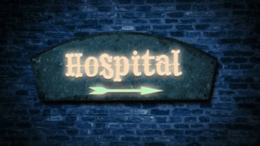 Sokak hastane yön Işareti