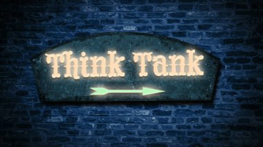 Sokak Işaret yol yönü think tank