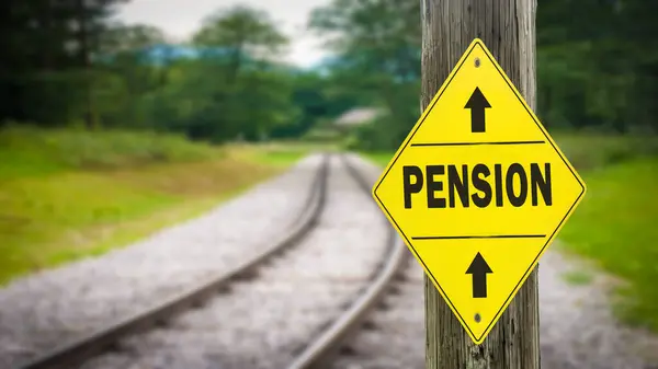 Street Sign Direction Way Pension — Stock Photo, Image