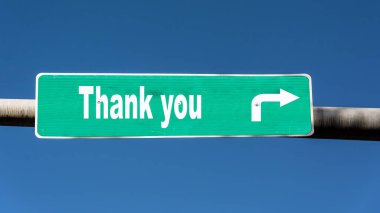 Sokak İşareti Yön Yolu Teşekkür Etmek