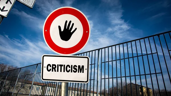 Street Sign Direction Way Praise Criticism — Stok Foto