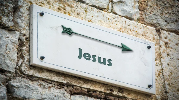 Street Sign the Direction Way to Jesus