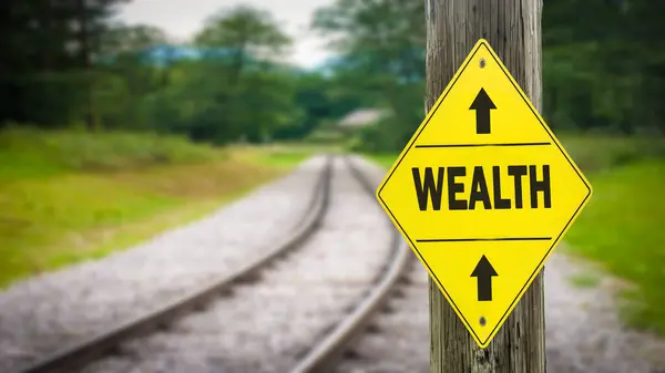 Straßenschild Weg Zum Wohlstand — Stockfoto