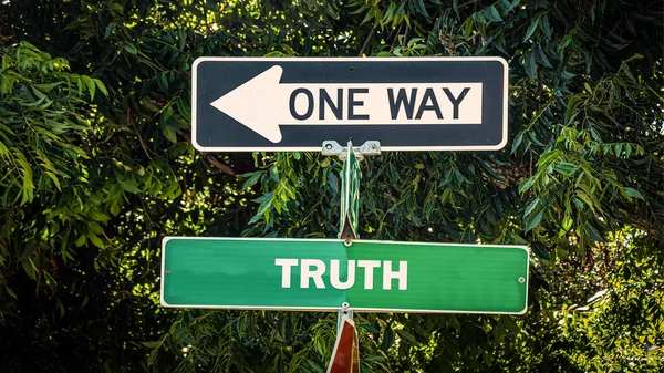 Street Sign Direction Way Truth — Stock Photo, Image