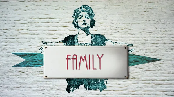 Straßenschild Weist Den Weg Zur Familie — Stockfoto