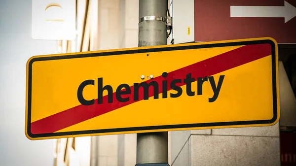 Straßenschild Weist Den Weg Richtung Bio Chemie — Stockfoto