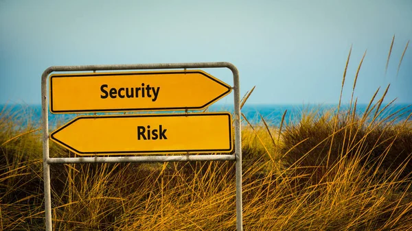 Street Sign Direction Way Security Risk — Stok Foto