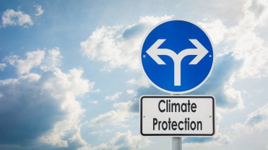 Sokak Işareti Iklim koruma yönü yol