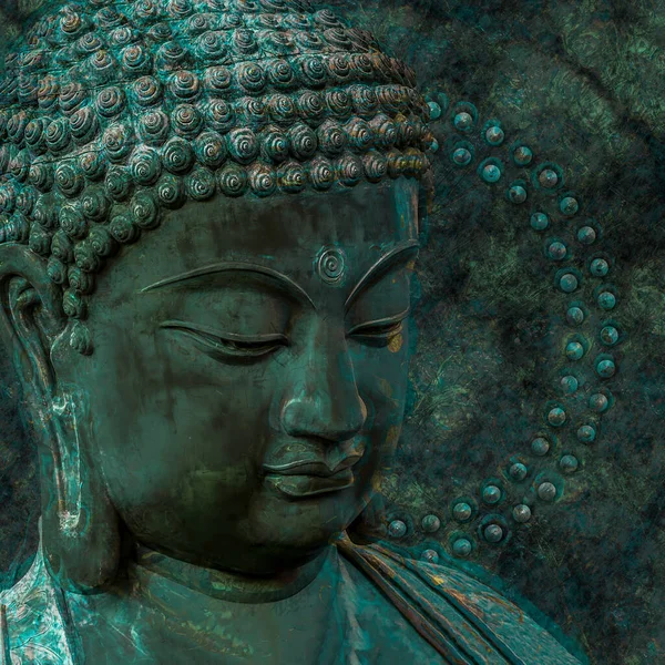 Buda Heykeli Meditasyonda — Stok fotoğraf