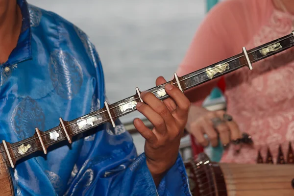 Músicos tocando instrumentos tradicionais — Fotografia de Stock