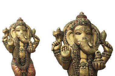 Beyaz arka planda Ganesha