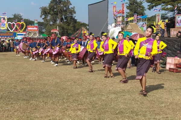 MAHASARAKHAM,THAILAND - DECEMBER 20 : Parade in tradition of Thailand on December 20,2013 in Mahasarakham,Thailand — Stock Photo, Image